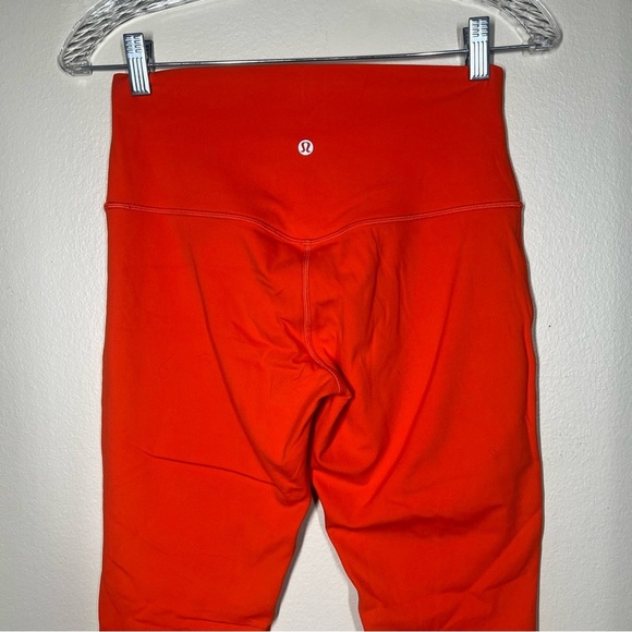 Lululemon Womens Align High-Rise Lined Crop 23" Leggings Solar Orange Size 8 - Picture 5 of 7